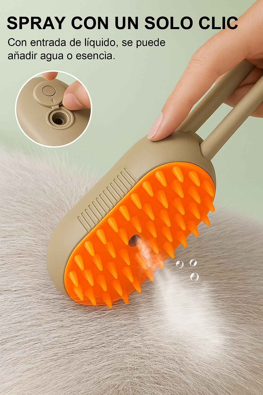 CleanPet One Cepillo de  Vapor Para Mascotas